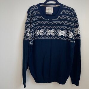 Weatherproof Vintage dark navy holiday sweater XL